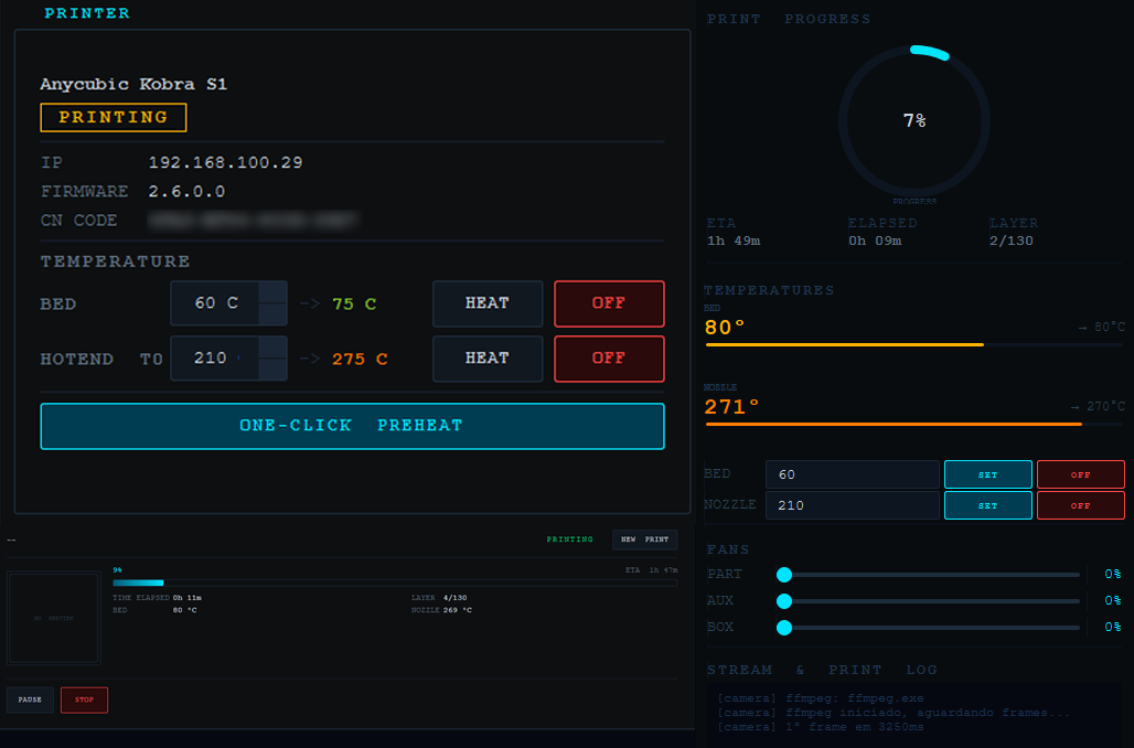 Workbench de impressão